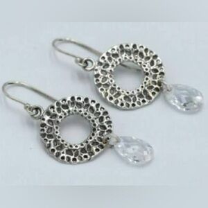 Silpada 925 Hammered Circle Earrings